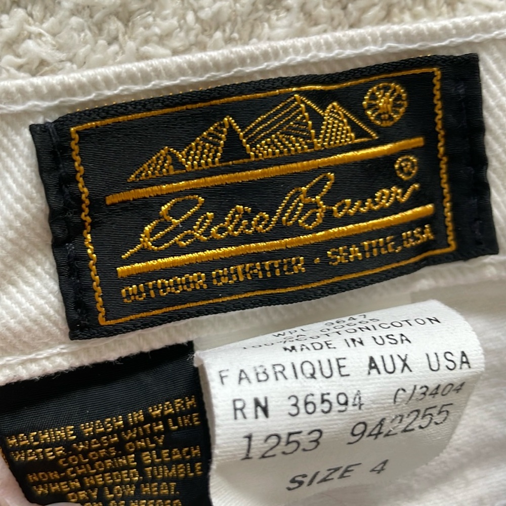 VINTAGE EDDIE BAUER WHITE JEANS 25/26